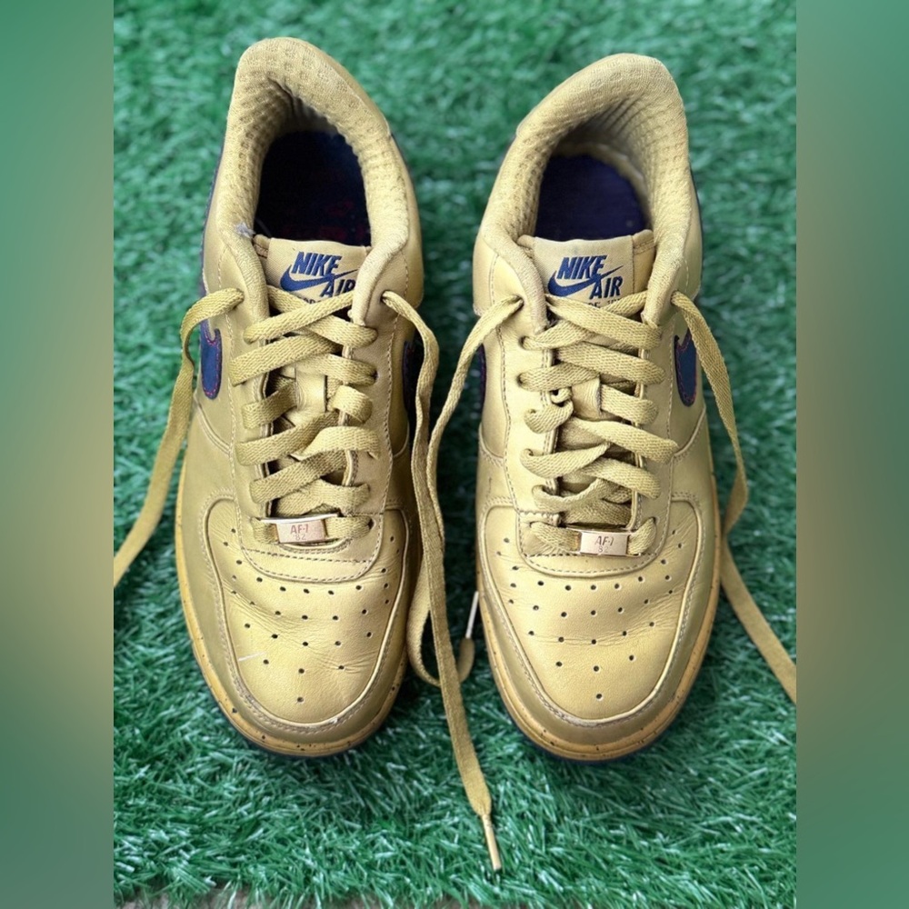 Nike Air‎ Force 1 *RARE* 315677 741 Gold Sneakers Shoes SZ 6.5Y